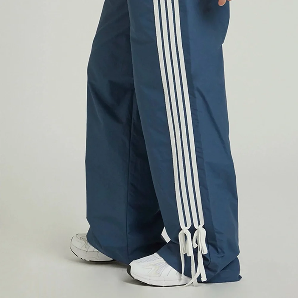 PacSun Navy Wide Leg Track Pants - Picture 3 of 4